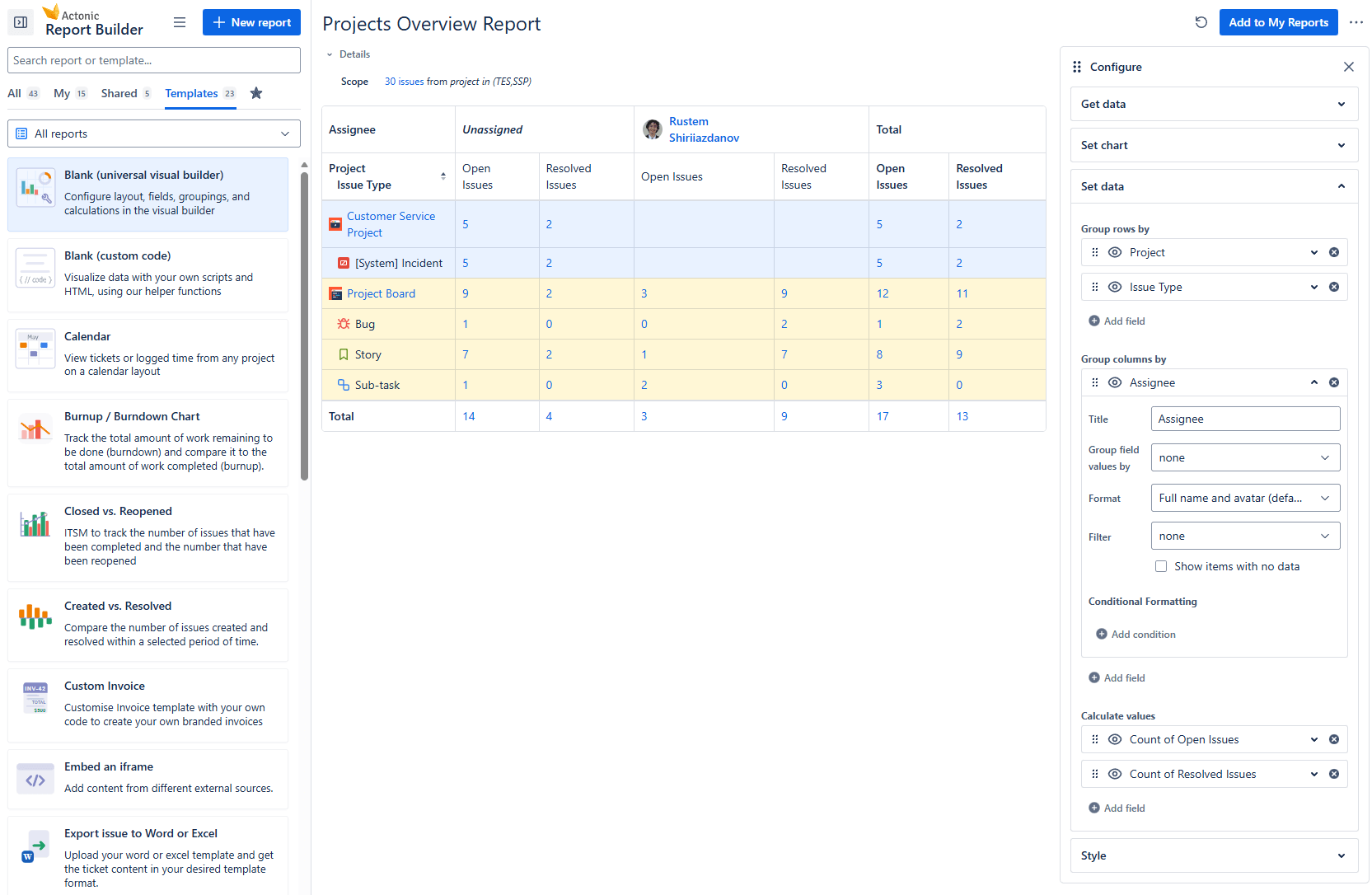 Report Builder Report look in a new interfcace