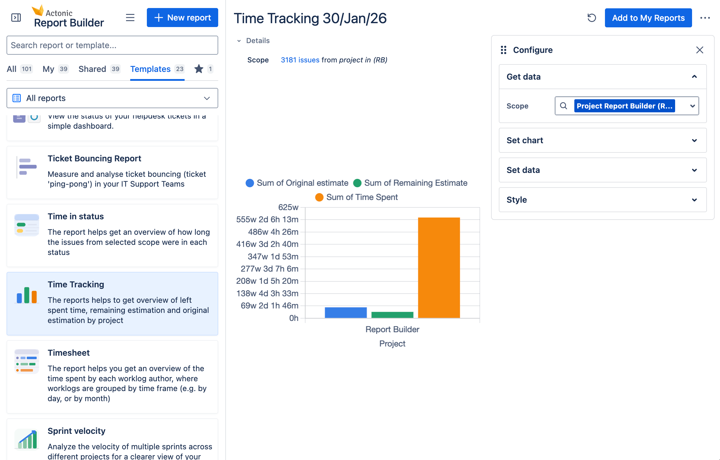 Report Builder Interface